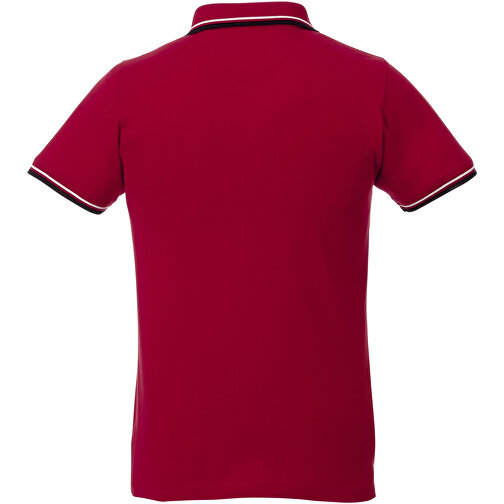 Fairfield Poloshirt Mit Weißem Rand Für Herren , rot, Piqué Strick 100% BCI Baumwolle, 180 g/m2, XXL, , Bild 3