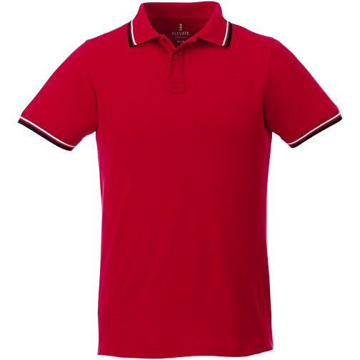 Fairfield Poloshirt Mit Weißem Rand Für Herren , rot, Piqué Strick 100% BCI Baumwolle, 180 g/m2, XXL, , Bild 9
