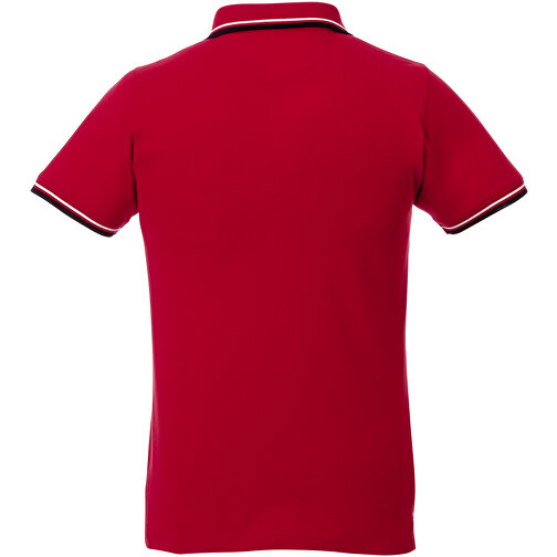 Fairfield Poloshirt Mit Weißem Rand Für Herren , rot, Piqué Strick 100% BCI Baumwolle, 180 g/m2, L, , Bild 6