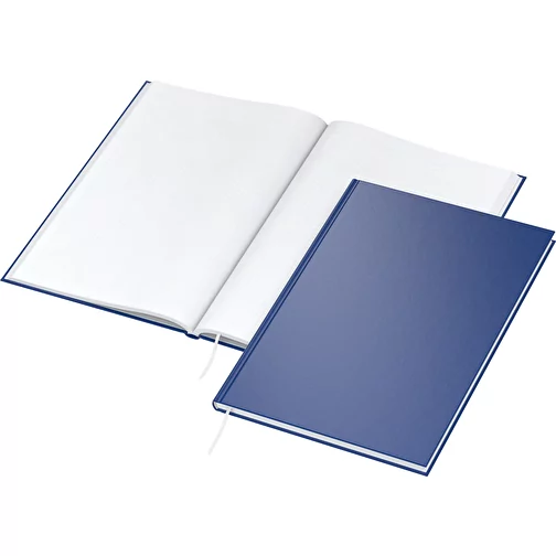 Carnet de notes Carnet de notes A4 x.press, bleu foncé mat, sérigraphie numérique, Image 2