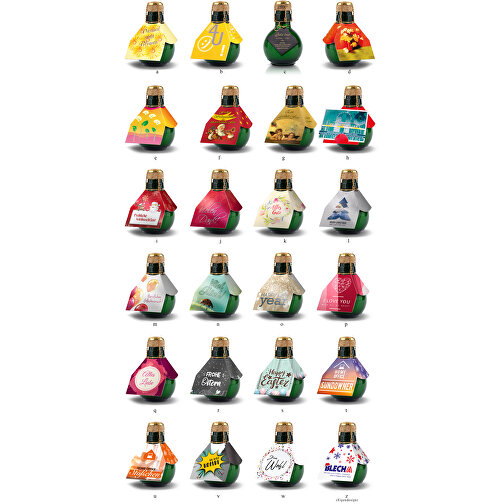 Kleinste Sektflasche Der Welt! Eigendesign - Inklusive Geschenkkarton In Gelb , gelb, Glas, 7,50cm x 12,00cm x 7,50cm (Länge x Höhe x Breite), Bild 3