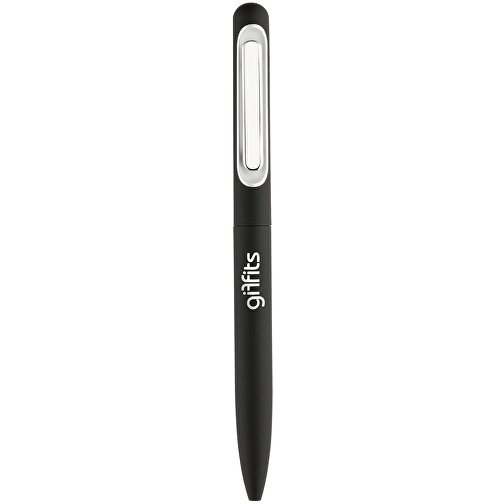 Kugelschreiber ONYX K-VI Mit Geschenkverpackung , Promo Effects, schwarz, Metall gummiert, 14,30cm (Länge), Bild 1