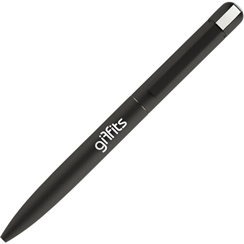 Kugelschreiber ONYX K-I Mit Geschenkverpackung , Promo Effects, schwarz, Metall gummiert, 13,80cm (Länge), Bild 1