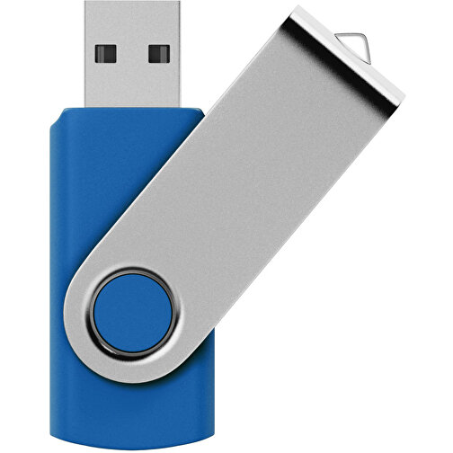 USB-Stick SWING 2.0 32 GB , Promo Effects MB , blau MB , 32 GB , Kunststoff, Metall MB , 3 - 10 MB/s MB , 5,80cm x 1,09cm x 1,90cm (Länge x Höhe x Breite), Bild 1