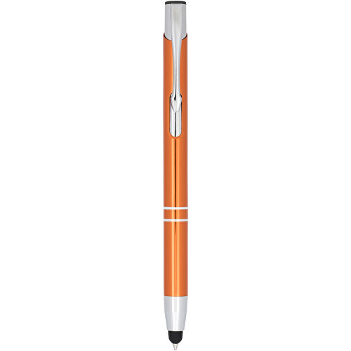 Moneta Kugelschreiber Mit Metall Touchpen , orange, Aluminium, 13,80cm x 13,50cm (Länge x Höhe), Bild 1