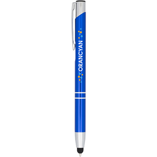 Moneta Kugelschreiber Mit Metall Touchpen , royalblau, Aluminium, 13,80cm x 13,50cm (Länge x Höhe), Bild 5