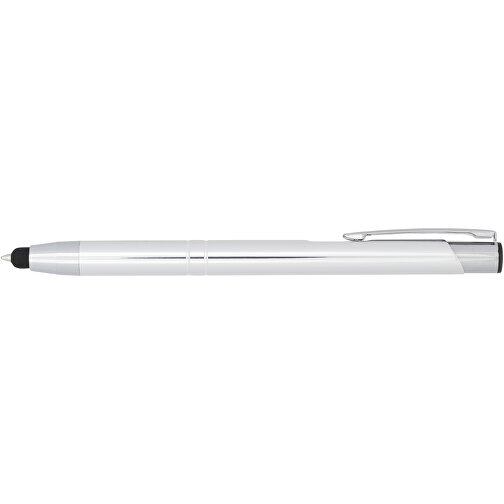 Moneta Kugelschreiber Mit Metall Touchpen , titan, Aluminium, 13,80cm x 13,50cm (Länge x Höhe), Bild 3