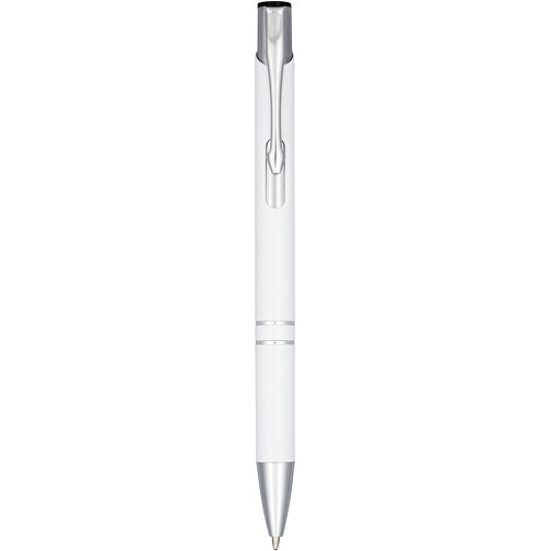 Moneta Druckkugelschreiber Aus Eloxiertem Aluminium , weiß, Aluminium, ABS Kunststoff, 13,50cm (Höhe), Bild 1