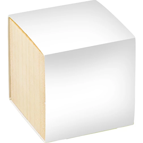 Pot cube bois mini standard, Myosotis - avec gravure laser sur 2 faces, Image 5