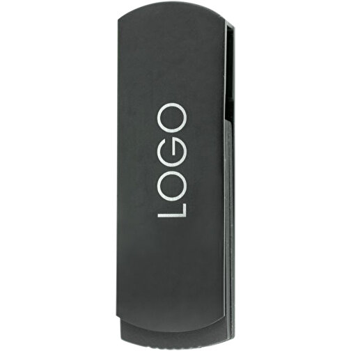 USB-Stick COVER 32GB , Promo Effects MB , schwarz MB , 32 GB , Kunststoff/Aluminium MB , 3 - 10 MB/s MB , 5,40cm x 0,85cm x 1,70cm (Länge x Höhe x Breite), Bild 2