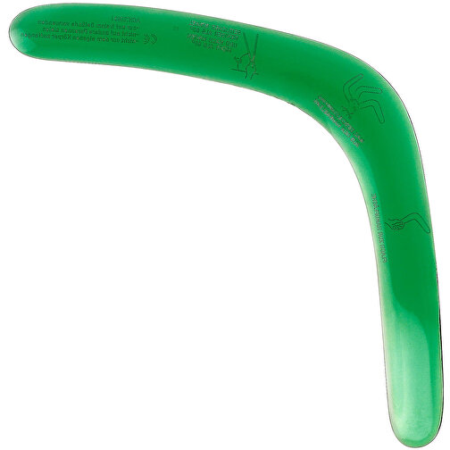 Bumerang 'Maxi' , trend-grün PS, Kunststoff, 41,00cm x 0,60cm x 4,30cm (Länge x Höhe x Breite), Bild 1