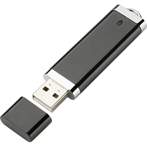 USB-Stick BASIC 4 GB , Promo Effects MB , schwarz MB , 4 GB , Kunststoff MB , 3 - 10 MB/s MB , 7,40cm x 0,70cm x 2,00cm (Länge x Höhe x Breite), Bild 2