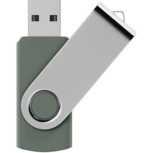USB-Stick SWING 2.0 4 GB , Promo Effects MB , grau MB , 4 GB , Kunststoff, Metall MB , 3 - 10 MB/s MB , 5,80cm x 1,09cm x 1,90cm (Länge x Höhe x Breite), Bild 1