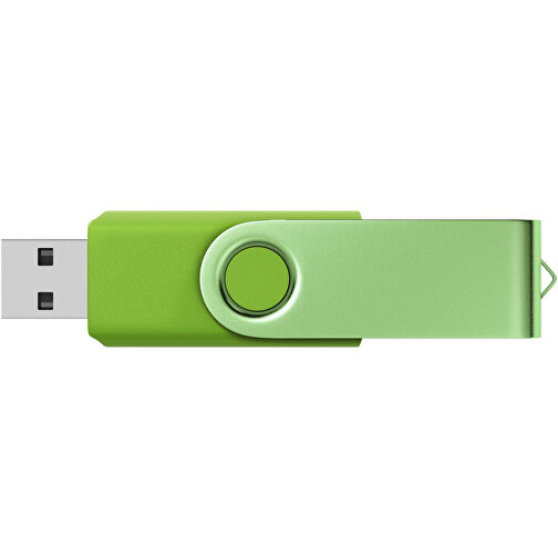 USB-Stick Swing Color 1GB , Promo Effects MB , grün MB , 1 GB , Kunststoff/ Aluminium MB , 3 - 10 MB/s MB , 5,70cm x 1,00cm x 1,90cm (Länge x Höhe x Breite), Bild 3