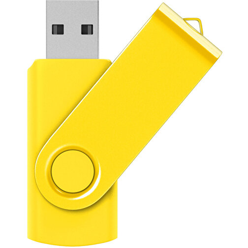 USB Stick Swing Color 1GB , Promo Effects MB , gelb MB , 1 GB , Kunststoff/ Aluminium MB , 3 - 10 MB/s MB , 5,70cm x 1,00cm x 1,90cm (Länge x Höhe x Breite), Bild 1