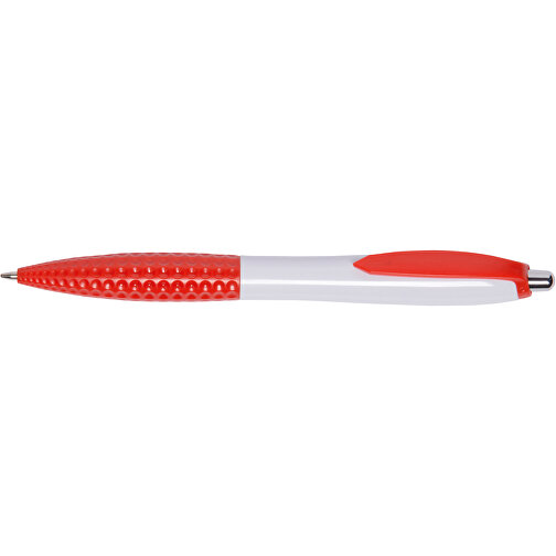Kugelschreiber JUMP , rot, weiss, Kunststoff, 14,00cm (Länge), Bild 3