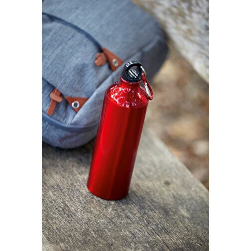 Aluminium-Trinkflasche BIG TRANSIT , rot, Aluminium / Kunststoff, 25,50cm (Höhe), Bild 2