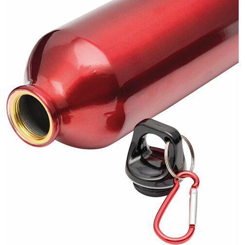 Aluminium-Trinkflasche BIG TRANSIT , rot, Aluminium / Kunststoff, 25,50cm (Höhe), Bild 5