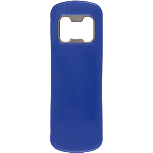 Flaschenöffner BARTENDER , blau, Kunststoff / Stahl, 10,20cm x 0,40cm x 3,50cm (Länge x Höhe x Breite), Bild 1