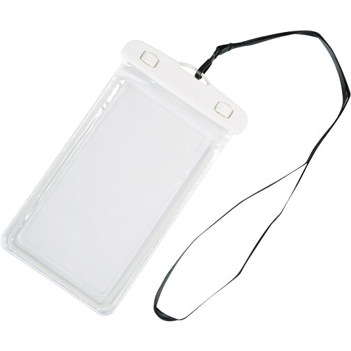 Telefon-Tasche DIVER , transparent, weiss, Kunststoff / PVC, frei von Phthalaten, 21,50cm x 1,60cm x 12,00cm (Länge x Höhe x Breite), Bild 1