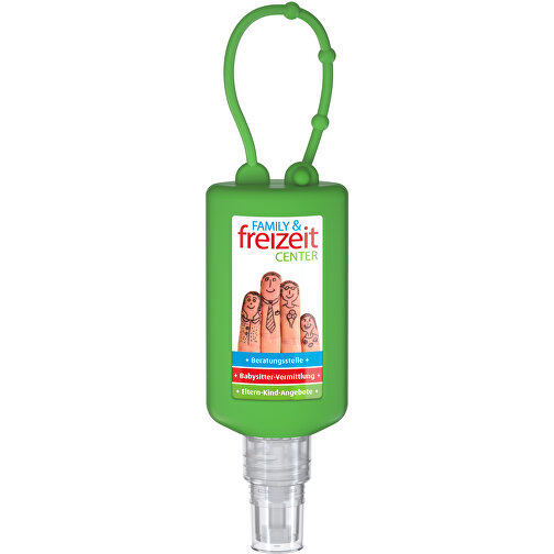 Spray limpiamanos, 50 ml Verde parachoques, Etiqueta corporal (R-PET), Imagen 2