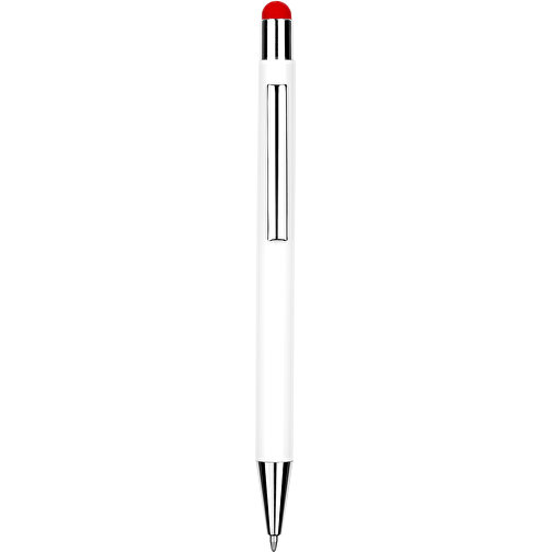 Kugelschreiber Philadelphia , Promo Effects, weiss/rot, Aluminium, 13,50cm x 0,80cm (Länge x Breite), Bild 2
