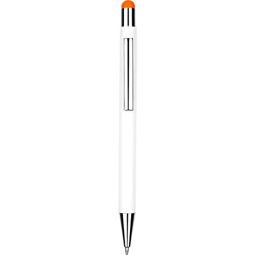 Kugelschreiber Philadelphia , Promo Effects, weiss/orange, Aluminium, 13,50cm x 0,80cm (Länge x Breite), Bild 2