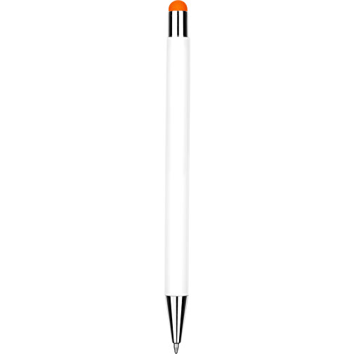 Kugelschreiber Philadelphia , Promo Effects, weiss/orange, Aluminium, 13,50cm x 0,80cm (Länge x Breite), Bild 5