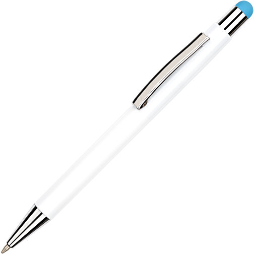 Kugelschreiber Philadelphia , Promo Effects, weiss/hellblau, Aluminium, 13,50cm x 0,80cm (Länge x Breite), Bild 6