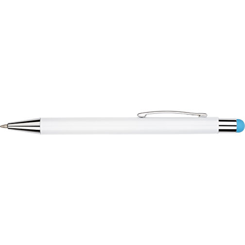 Kugelschreiber Philadelphia , Promo Effects, weiss/hellblau, Aluminium, 13,50cm x 0,80cm (Länge x Breite), Bild 7