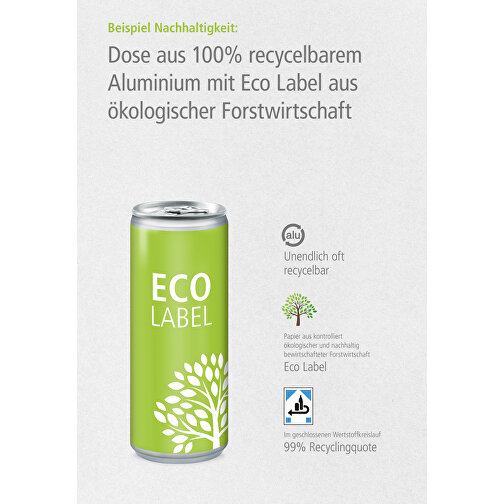 Apfelspritzer Eco Label , Aluminium, Papier, 5,30cm x 13,50cm x 5,30cm (Länge x Höhe x Breite), Bild 6