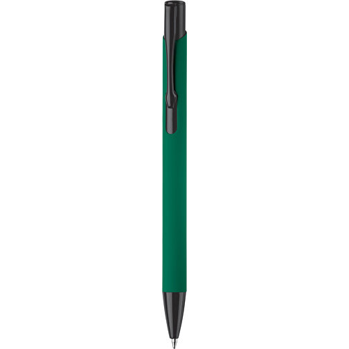 Kugelschreiber Alicante Soft-Touch , dunkelgrün / schwarz, Aluminium, 13,80cm (Länge), Bild 1