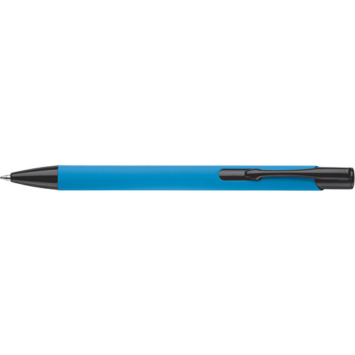 Kugelschreiber Alicante Soft-Touch , hellblau / schwarz, Aluminium, 13,80cm (Länge), Bild 3