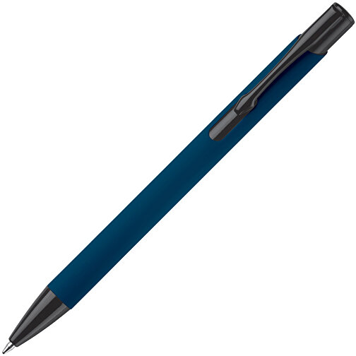 Kugelschreiber Alicante Soft-Touch , dunkelblau / schwarz, Aluminium, 13,80cm (Länge), Bild 2