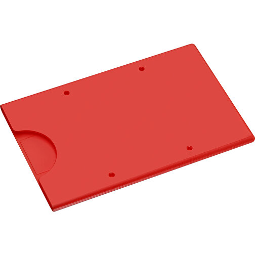 Kreditkartenhülle, Starr , rot, PS, 9,00cm x 0,40cm x 5,80cm (Länge x Höhe x Breite), Bild 1