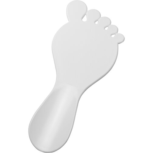 Schuhlöffel 'Fuß' , weiß, PS, 17,00cm x 1,00cm x 7,00cm (Länge x Höhe x Breite), Bild 1