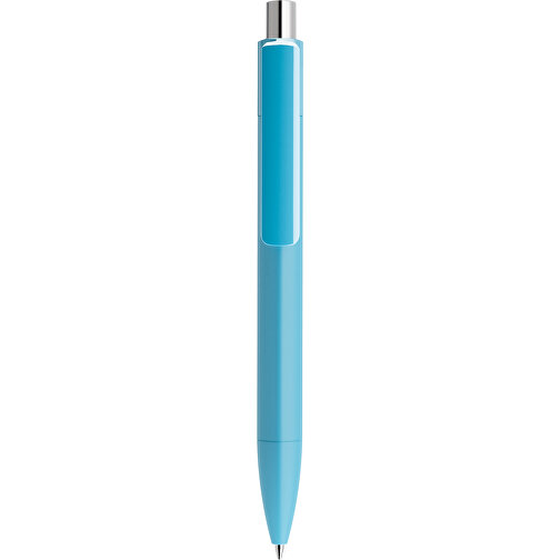 Prodir DS4 Soft Touch PRR Push Kugelschreiber , Prodir, dusty blue / silber poliert, Kunststoff, 14,10cm x 1,40cm (Länge x Breite), Bild 1