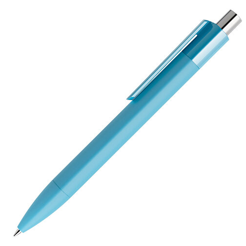 Prodir DS4 Soft Touch PRR Push Kugelschreiber , Prodir, dusty blue / silber poliert, Kunststoff, 14,10cm x 1,40cm (Länge x Breite), Bild 4