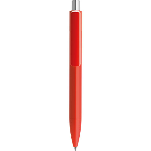 Prodir DS4 Soft Touch PRR Push Kugelschreiber , Prodir, rot / silber satiniert, Kunststoff, 14,10cm x 1,40cm (Länge x Breite), Bild 1