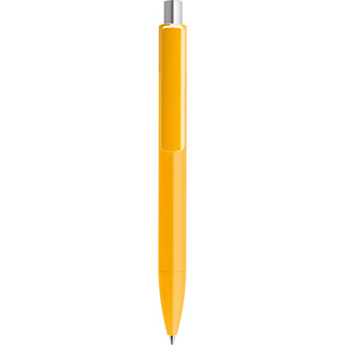 Prodir DS4 Soft Touch PRR Push Kugelschreiber , Prodir, gelb / silber satiniert, Kunststoff, 14,10cm x 1,40cm (Länge x Breite), Bild 1