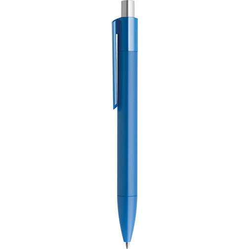 Prodir DS4 PMM Push Kugelschreiber , Prodir, true blue / silber satiniert, Kunststoff, 14,10cm x 1,40cm (Länge x Breite), Bild 2