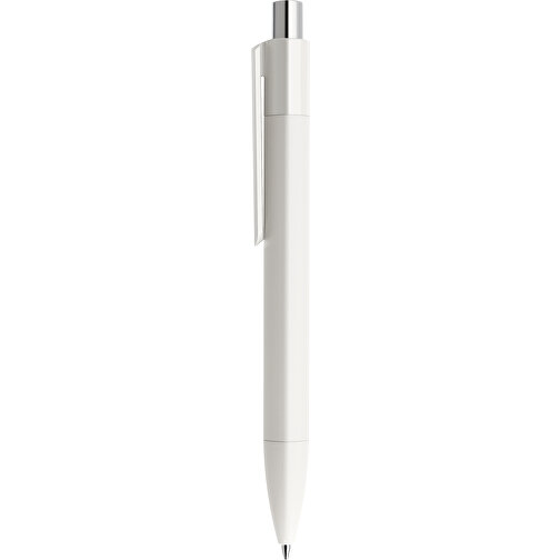 Prodir DS4 PMM Push Kugelschreiber , Prodir, weiß / silber poliert, Kunststoff, 14,10cm x 1,40cm (Länge x Breite), Bild 2