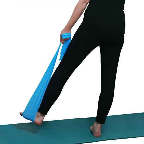 Gymnastik- Und Fitnessband , blau, TPE+PVC, 19,20cm x 0,60cm x 12,80cm (Länge x Höhe x Breite), Bild 3