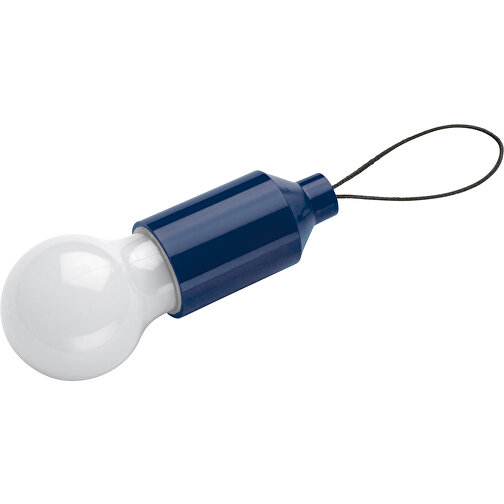 Schlüsselanhänger Glühlampe , dunkelblau, ABS, 5,50cm x 8,00cm x 8,00cm (Länge x Höhe x Breite), Bild 1