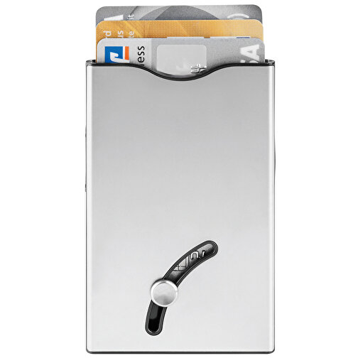 Blackmaxx® Säkerhetskorthållare 'CardSafeOneTouch' silver/svart, Bild 1