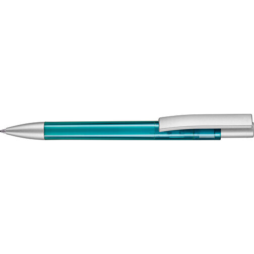 Kugelschreiber STRATOS TRANSPARENT SI , Ritter-Pen, türkis, ABS-Kunststoff, 1,70cm (Länge), Bild 3