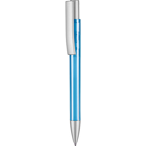 Kugelschreiber STRATOS TRANSPARENT SI , Ritter-Pen, caribic-blau, ABS-Kunststoff, 1,70cm (Länge), Bild 1