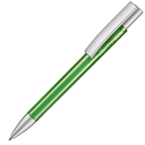 Kugelschreiber STRATOS TRANSPARENT SI , Ritter-Pen, gras grün, ABS-Kunststoff, 1,70cm (Länge), Bild 2