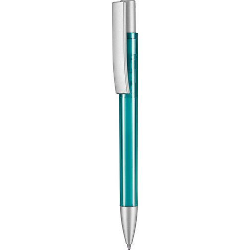 Kugelschreiber STRATOS TRANSPARENT SI , Ritter-Pen, smaragd-grün, ABS-Kunststoff, 1,70cm (Länge), Bild 1
