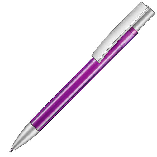 Kugelschreiber STRATOS TRANSPARENT SI , Ritter-Pen, pflaume-lila, ABS-Kunststoff, 1,70cm (Länge), Bild 2